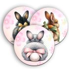 3 db cuki húsvéti nyuszi popsi kör alakú alátét szett (#35)