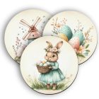 3 db vintage húsvéti kör alakú alátét szett (#38)