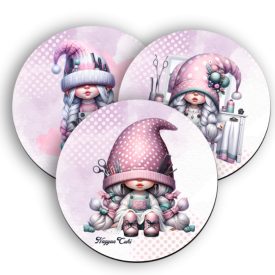   3 db aranyos fodrász manós kör alakú alátét szett (#48)