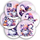 6 db cuki jóga manós kör alakú alátét szett (#55)