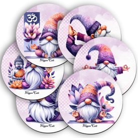 6 db cuki jóga manós kör alakú alátét szett (#55)