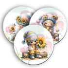 3 db aranyos napraforgós manólány alátét szett (#72)