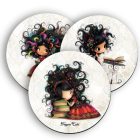 3 db aranyos Könyv hercegnő kör alakú alátét szett (#82)