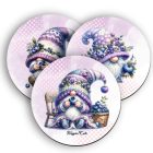 3 db aranyos áfonyás manó kör alakú alátét szett (#85)