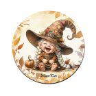 3 db aranyos őszi manó lány kör alakú alátét szett (#88)