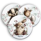 3 db aranyos téli erdei varázs kör alakú alátét szett (#97)