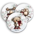 3 db tündéri téli erdei varázs kör alakú alátét szett (#100)