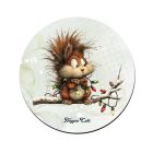 6 db cuki karácsonyi erdei varázs kör alakú alátét szett (#107)