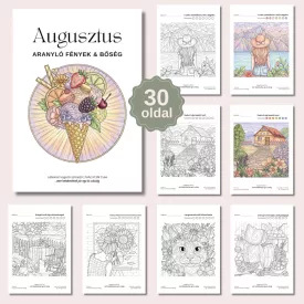   Augusztusi Aranyló fények és Bőség – Léleksimogató színező (PDF)