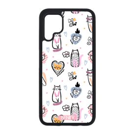 Aranyos rajzolt cica mintás Huawei tok