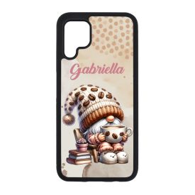   Névvel kérhető - Cuki kávés manó könyvvel mintás Huawei tok