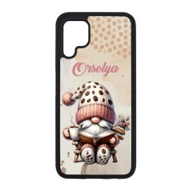   Névvel kérhető - Könyvmoly kávés manó mintás Huawei tok