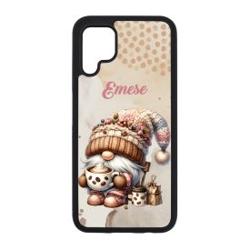   Névvel kérhető - Cappucino kávés manó mintás Huawei tok