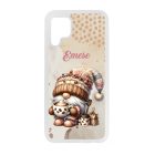 Névvel kérhető - Cappucino kávés manó mintás Huawei tok