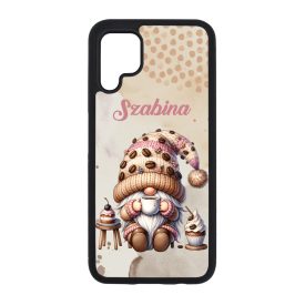   Névvel kérhető - Kávés manó sütikével mintás Huawei tok