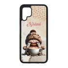 Névvel kérhető - Kávés manó lány - Imádom a kávét mintás Huawei tok