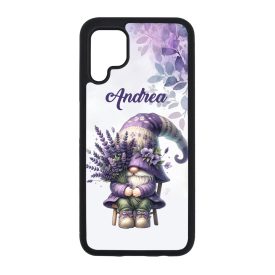   Névvel kérhető - Levendulás manó egy csokorral mintás Huawei tok