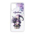 Névvel kérhető - Levendulás manó egy csokorral mintás Huawei tok