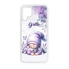 Névvel kérhető - Cuki fekvő levendulás manólány mintás Huawei tok