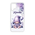 Névvel kérhető - Lufis levendulás manólány mintás Huawei tok