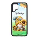 Névvel kérhető Cuki napraforgós manó mintás Huawei tok