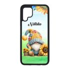 Névvel kérhető Cuki sapkás napraforgós manó mintás Huawei tok