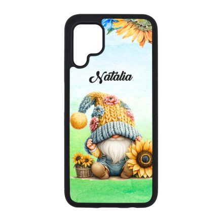 Névvel kérhető Cuki sapkás napraforgós manó mintás Huawei tok