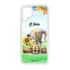 Névvel kérhető Napraforgós manó lány cuki békával mintás Huawei tok