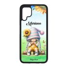 Névvel kérhető Szívecskés napraforgós manó lány mintás Huawei tok