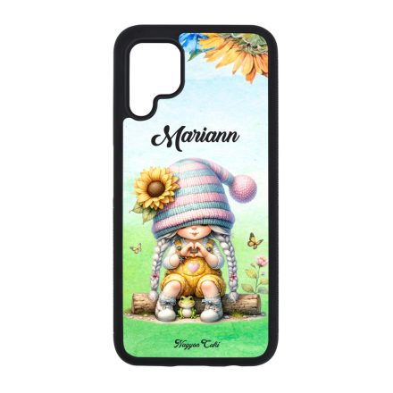 Névvel kérhető Szívecskés napraforgós manó lány mintás Huawei tok