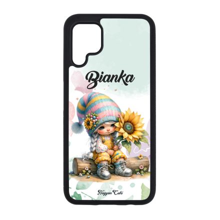 Névvel kérhető A legcukibb napraforgós manó lány mintás Huawei tok
