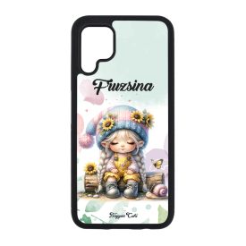   Névvel kérhető Cuki csigás napraforgós manó lány mintás Huawei tok