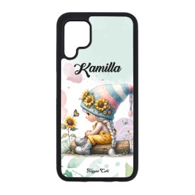   Névvel kérhető Pillangós napraforgós manó lány mintás Huawei tok