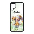 Névvel kérhető Hintázós napraforgós manó lány mintás Huawei tok