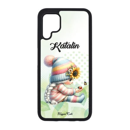 Névvel kérhető Katicás napraforgós manó lány mintás Huawei tok