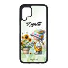 Névvel kérhető Locsolós napraforgós manó lány mintás Huawei tok