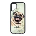 Névvel kérhető - Barna mopsz portré mintás Huawei tok