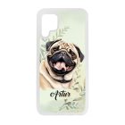 Névvel kérhető - Barna mopsz portré mintás Huawei tok
