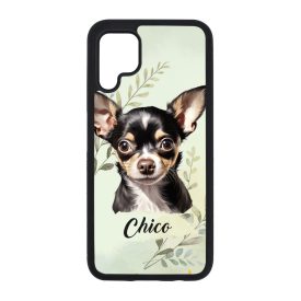   Névvel kérhető - Fekete Csivava portré mintás Huawei tok