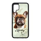 Névvel kérhető - Barna francia bulldog portré mintás Huawei tok