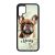 Névvel kérhető - Barna francia bulldog portré mintás Huawei tok