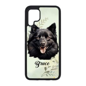   Névvel kérhető - Fekete Schipperke portré mintás Huawei tok