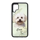 Névvel kérhető - Máltai selyemkutya portré mintás Huawei tok