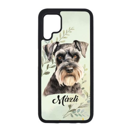 Névvel kérhető - Törpe schnauzer portré mintás Huawei tok
