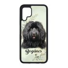 Névvel kérhető - Fekete puli portré mintás Huawei tok