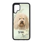 Névvel kérhető - Fehér puli portré mintás Huawei tok