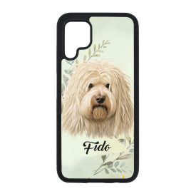 Névvel kérhető - Fehér puli portré mintás Huawei tok