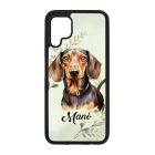 Névvel kérhető - Barna rövidszőrű tacskó portré mintás Huawei tok