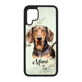   Névvel kérhető - Barna rövidszőrű tacskó portré mintás Huawei tok