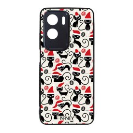 Mikulás fekete cica mintás Honor tok